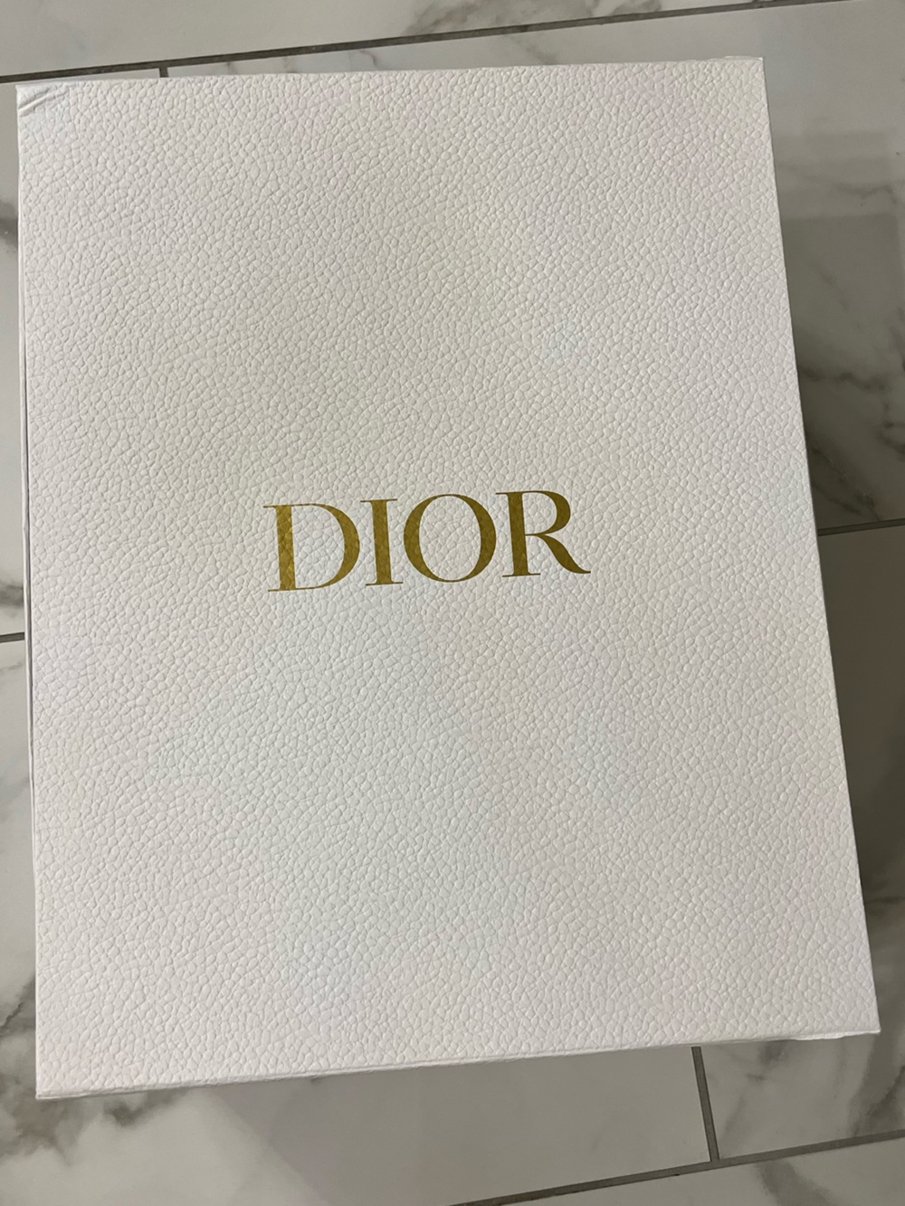 Dior White Box with Gold Logo